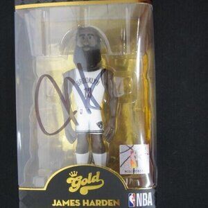 James Harden signed Funko Vinyl Gold 5" James Harden NBA Brooklyn Nets w/COA